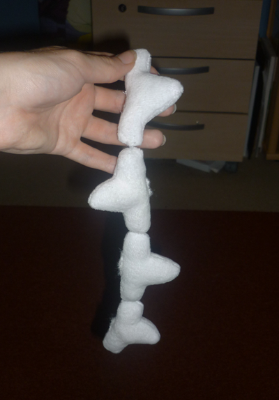 Plush spinal cord