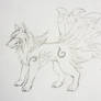 Five-tailed dog - reference sketch