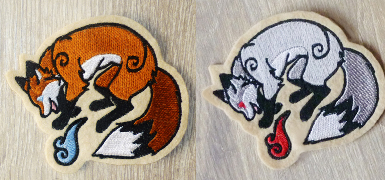 Embroidered magical Fox patches