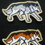 Prowling Wolves - embroidery patches