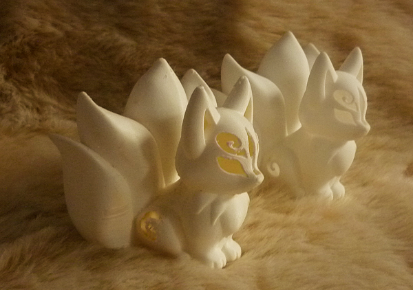 3D printed Chibi Kitsune model in PLA