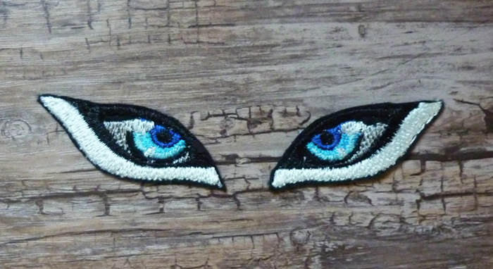 Embroidered eyes test