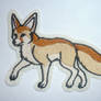 Custom fennec fox embroidery