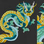 Oriental dragon preview ~ embroidery WIP 3