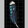 Bluejay feather ~ Embroidery WIP