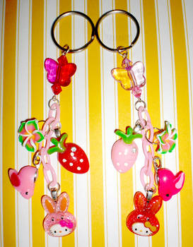 Hello Kitty Easter/Spring Themed Keychains