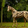 Driftwood Horse Stallion Sculpture