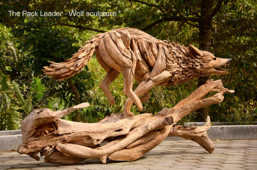 The Pack Leader - a Wolf sculpture