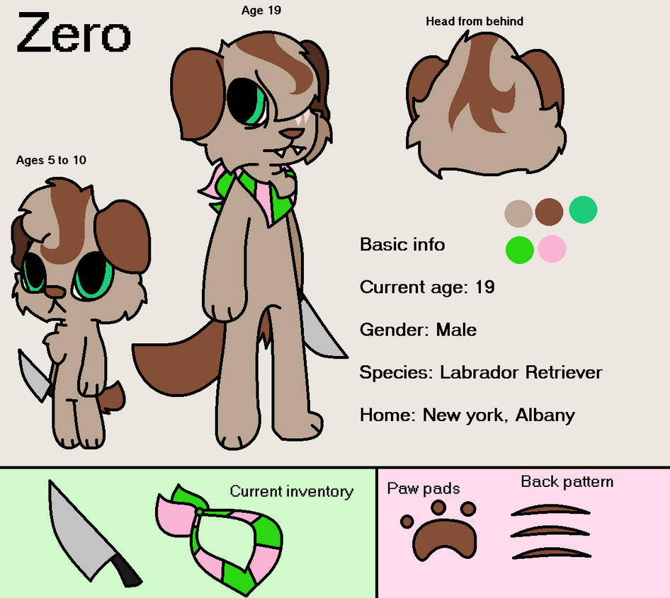 Zero the Dog reference sheet by TheChaoticAbyss on DeviantArt