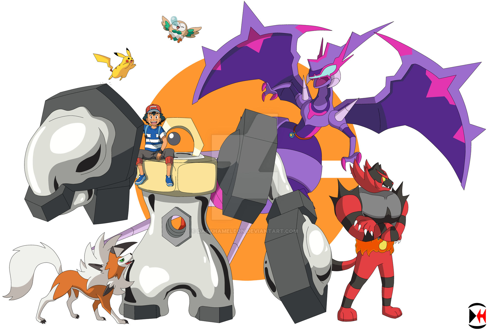 Ash's Alola team by Darkhameleon on DeviantArt