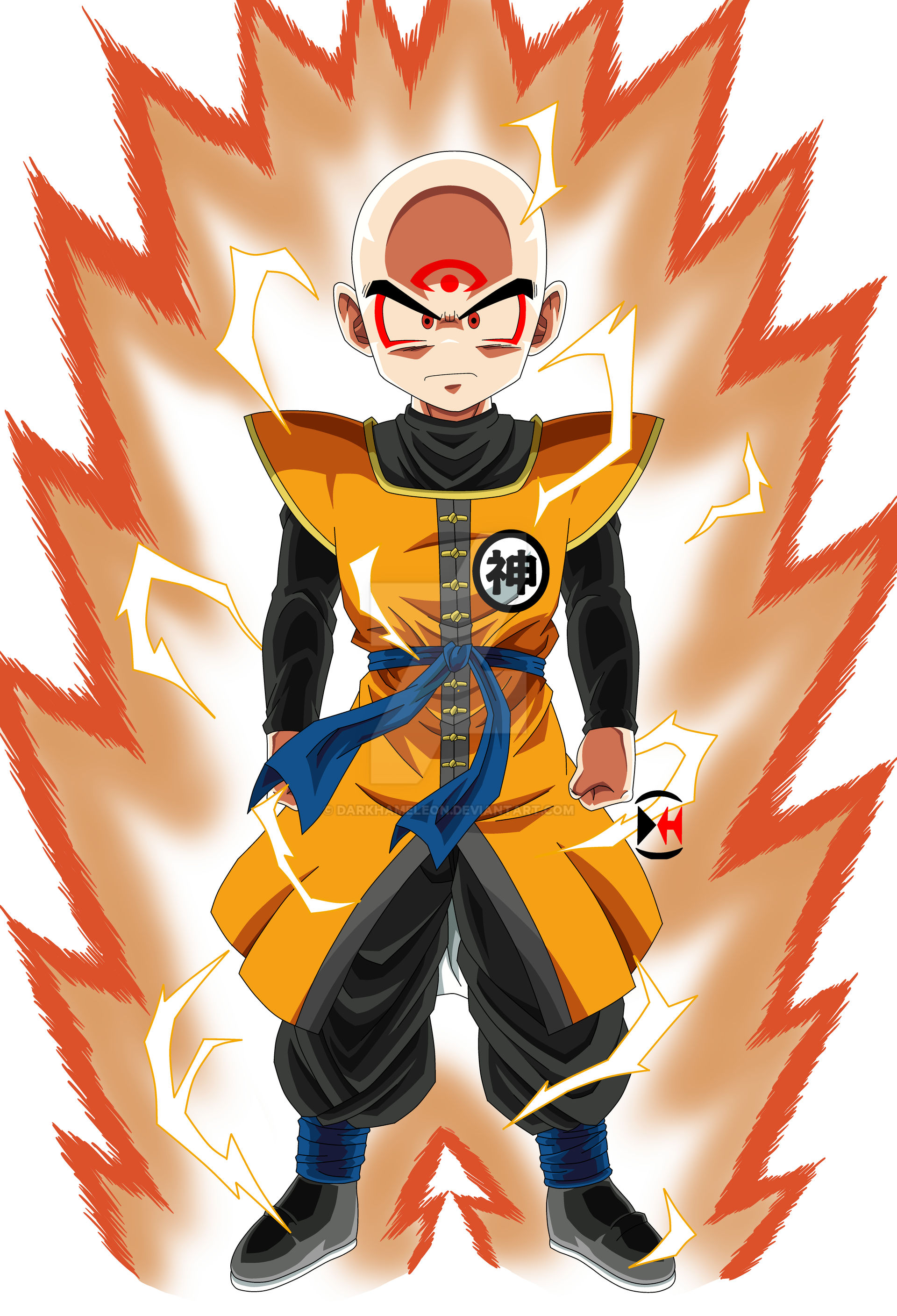 Commission 16 Krillin's new form by Darkhameleon on DeviantArt