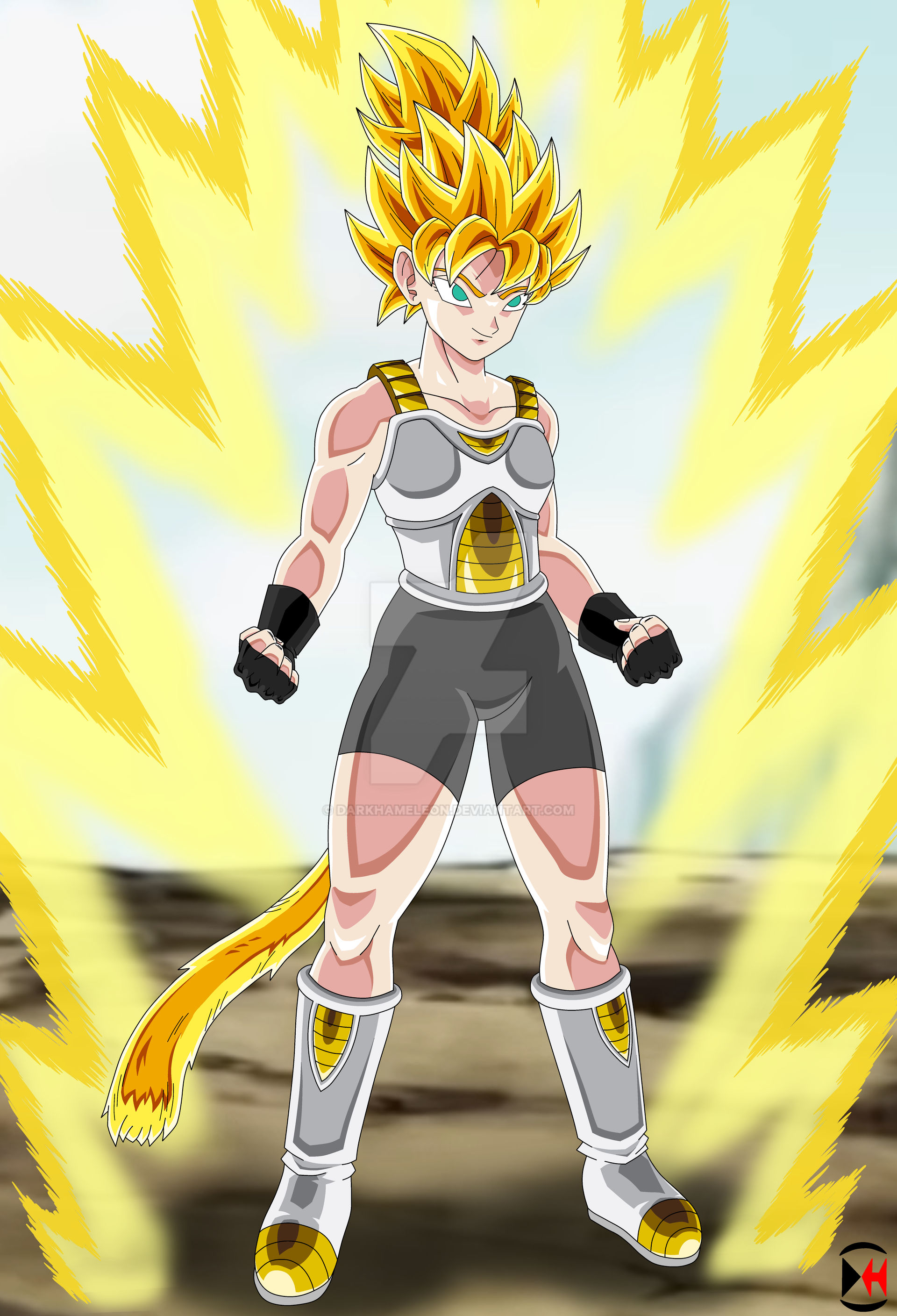 Commission 18 - Lettusa Super Saiyan (background) by Darkhameleon on ...