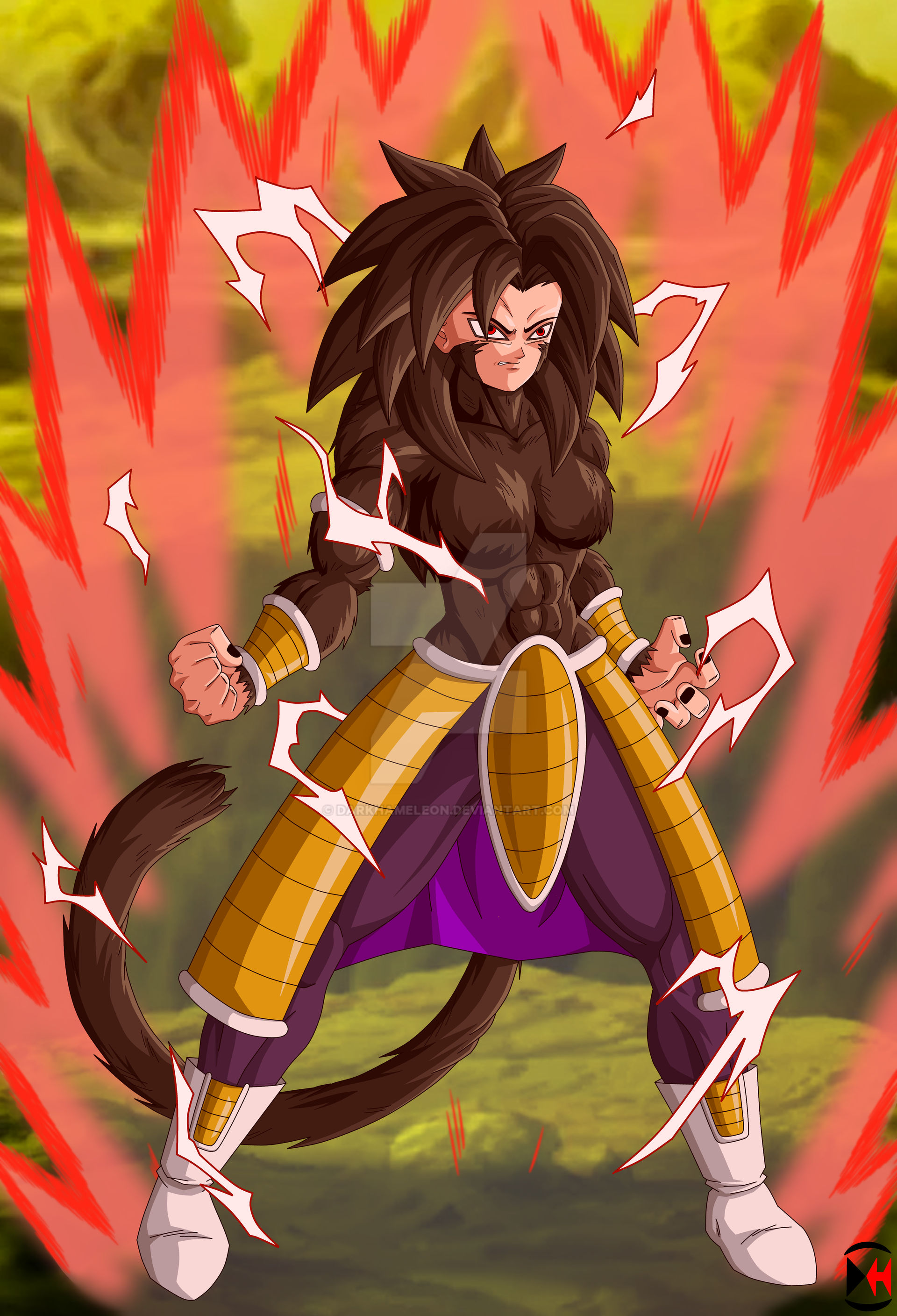 Commission 57 - Saiyan Queen (background) by Darkhameleon on DeviantArt