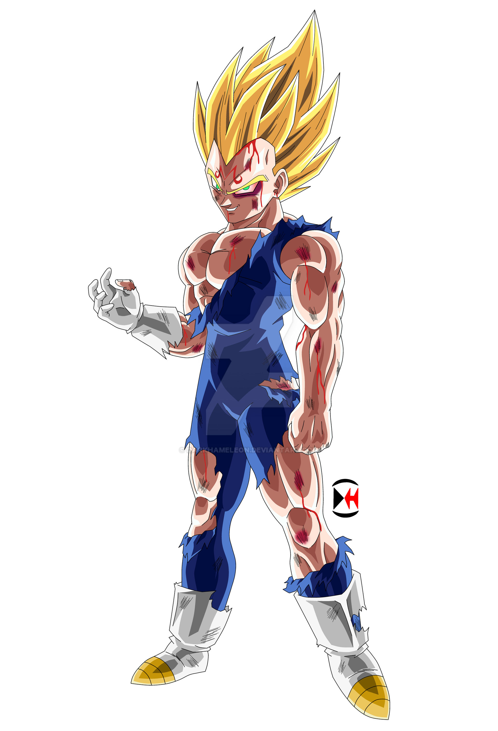 Vegeta Ripped Commission 90 - Majin Vegeta by Darkhameleon on DeviantArt