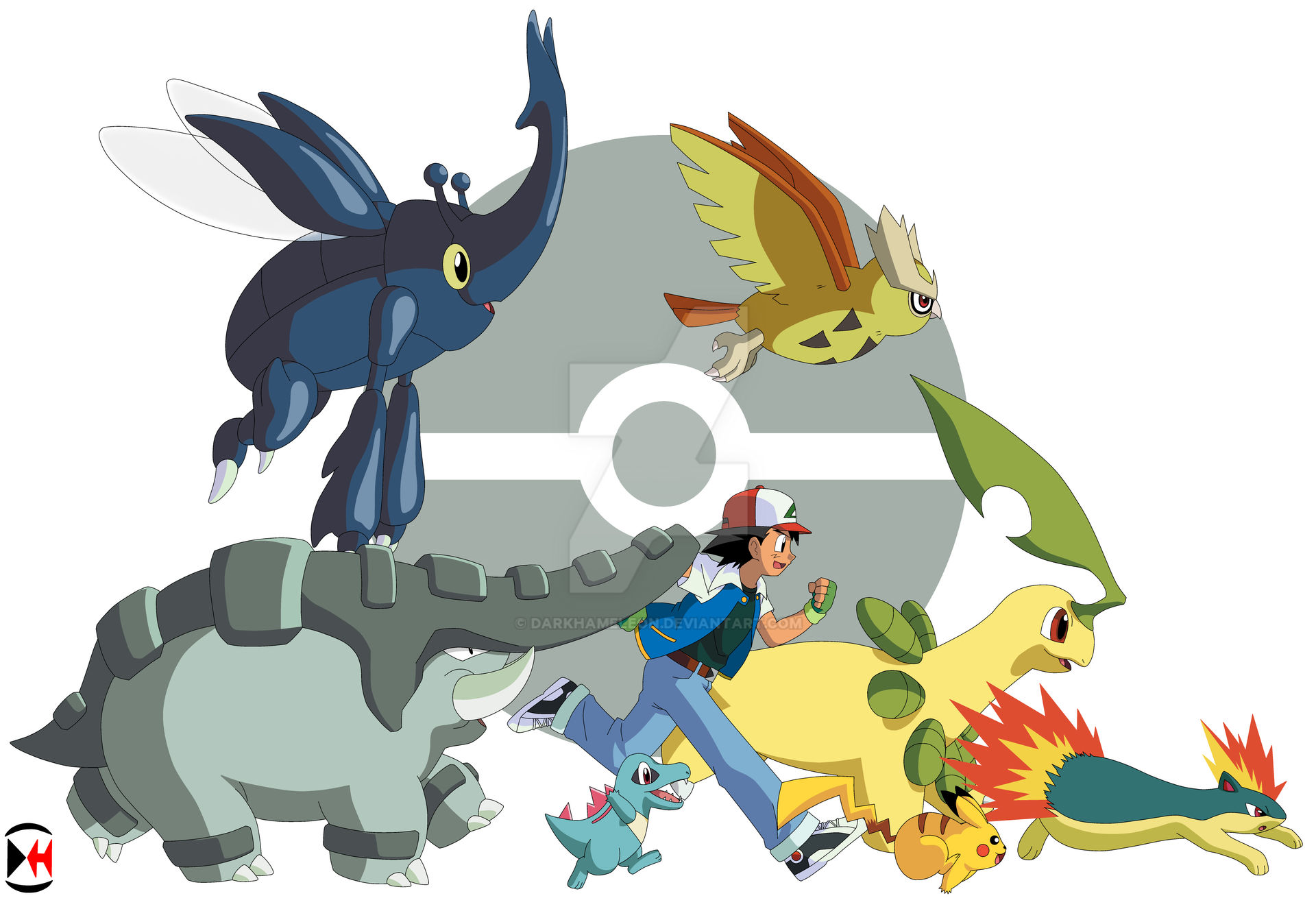Ash's Johto team by Darkhameleon on DeviantArt