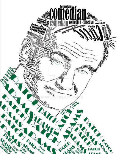 Robin Williams Typography Portrait