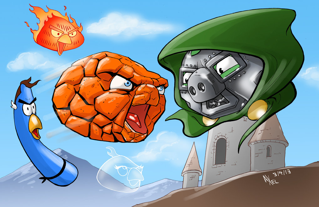 TLIID 133. Fantastic Four as Angry Birds