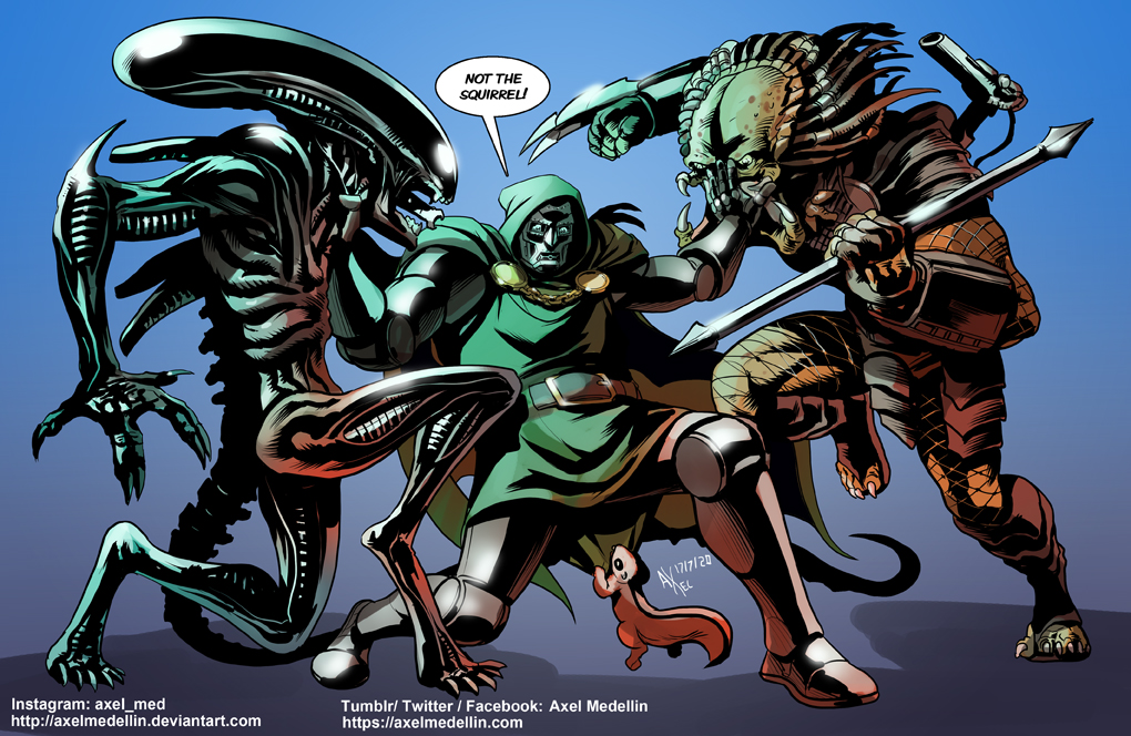 Doom Alien TLIID 502. Doom vs Alien vs Predator vs... by AxelMedellin on DeviantArt