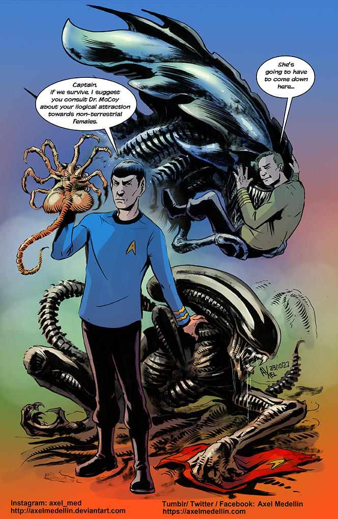 Tliid 667 Star Trek Vs Aliens By Axelmedellin On Deviantart