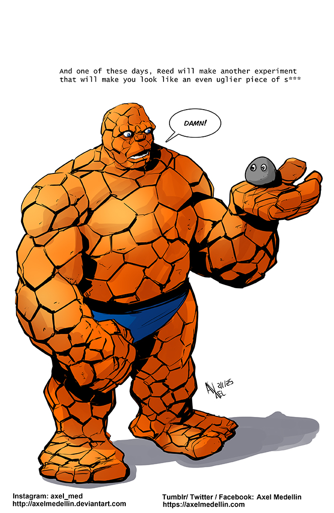 The Thing Eating Rocks TLIID 724. The Thing and his pet rock. by AxelMedellin on DeviantArt
