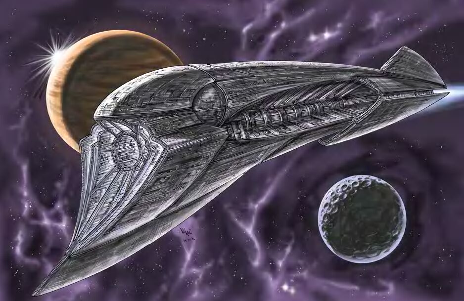 Starship in deep space