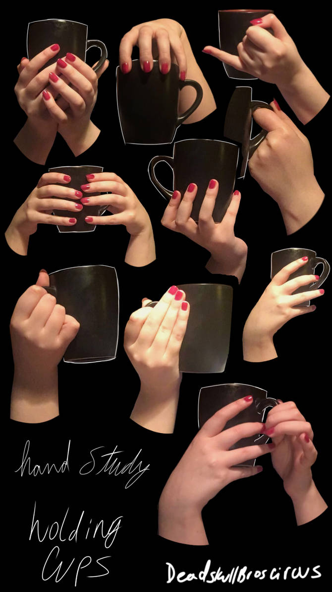 Hand reference - holding cups by DeadskullBroscircus on DeviantArt