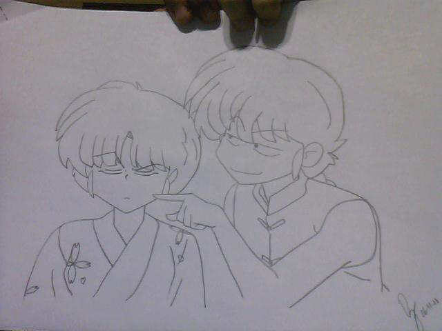Akane Drawing Ranma My own Ranma and Akane's draw. by Zoganda on DeviantArt