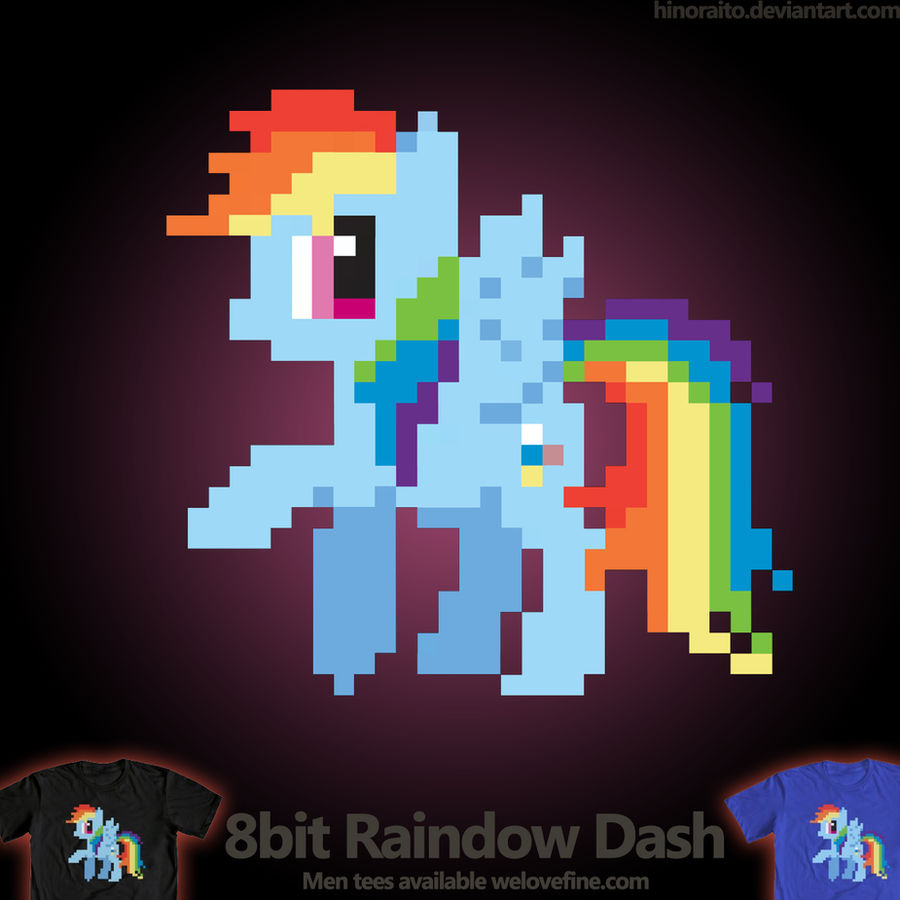 Welovefine: 8bit RainbowDash shirt