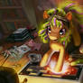 MLP FIM: Commission - Starbuck playing video games
