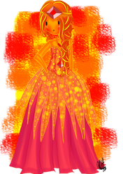 Flame Princess Dress by Mitz-Abi