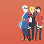 Boruto, Sarada and Mitsuki from Boruto