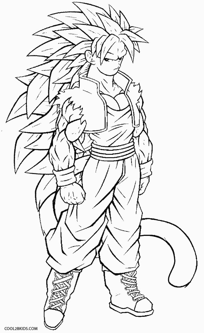 COMO COLORIR GOKU SUPER SAYAJIN 4 - How to Draw Goku SSJ 4 