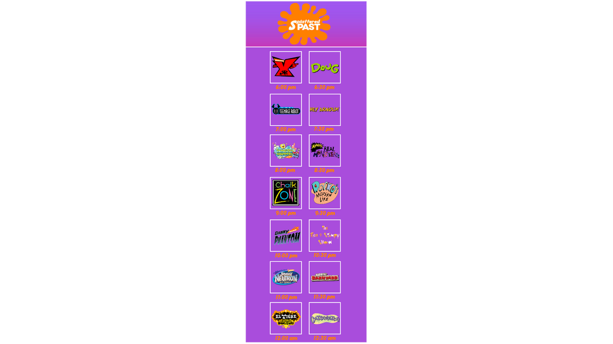 Splattered 5 Splattered Past - Lineup (UPDATED) by KadynnHiltnerDupree on DeviantArt