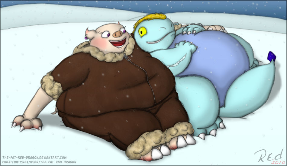 Fat Red Ragon TRADE - Warmth in the Cold by The-Fat-Red-Dragon on DeviantArt
