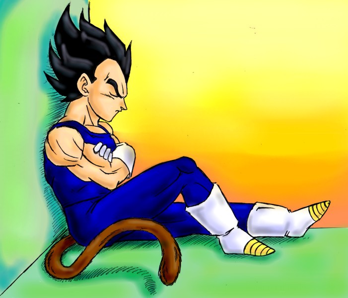 Vegeta takin a nap by thedragonballsociety on DeviantArt