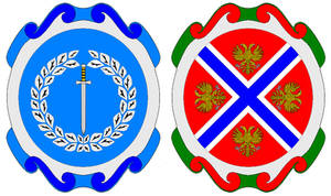Emblems of the Semenovsky and Preobrazhensky regim