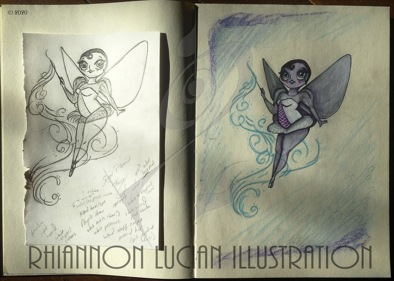 Sugar Plum Fairy Sketch and Final