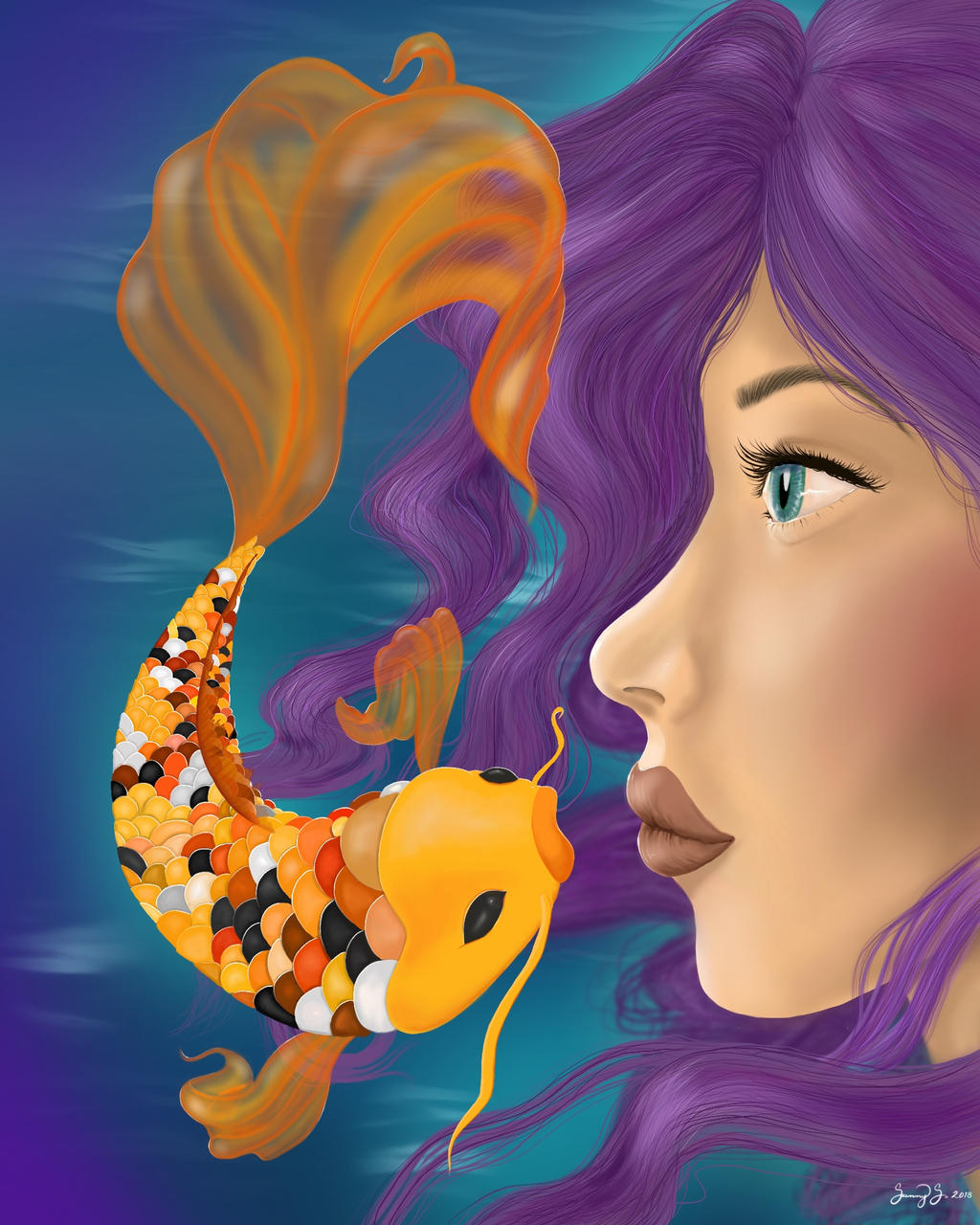Wish to Kiss a Fish by OcularFracture