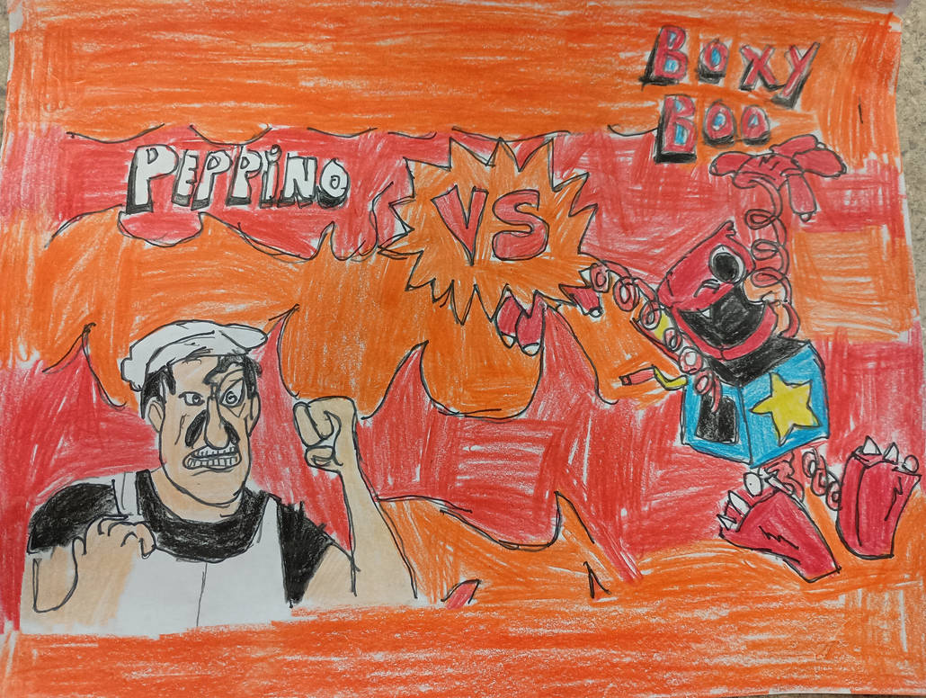 Peppino vs boxy boo boss template by Bonnie135776 on DeviantArt