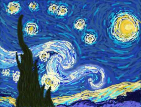 Van Gogh's Starry Night Doodle