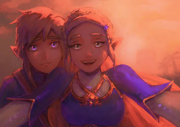 Zelda and Link Selfie