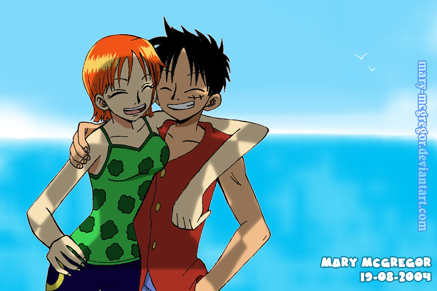 One Piece Nami Luffy Forever By Mary Mcgregor On Deviantart