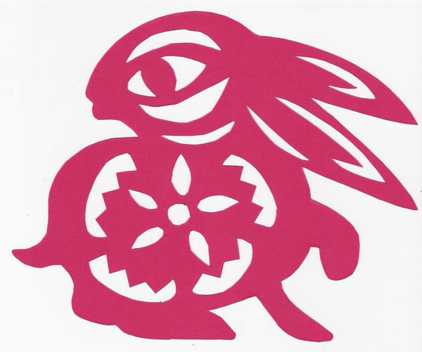Chinese Paper-Cut Rabbit by scarletkitsune on DeviantArt