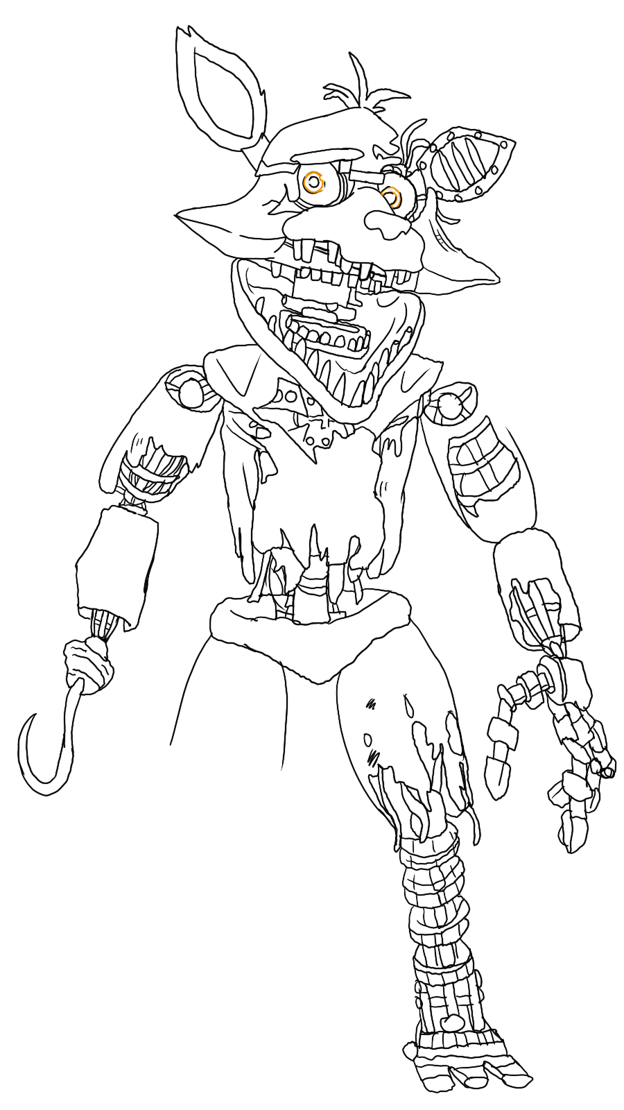 foxy fnaf coloring page