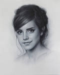 Emma Watson drawing portrait by DRY BRUSH