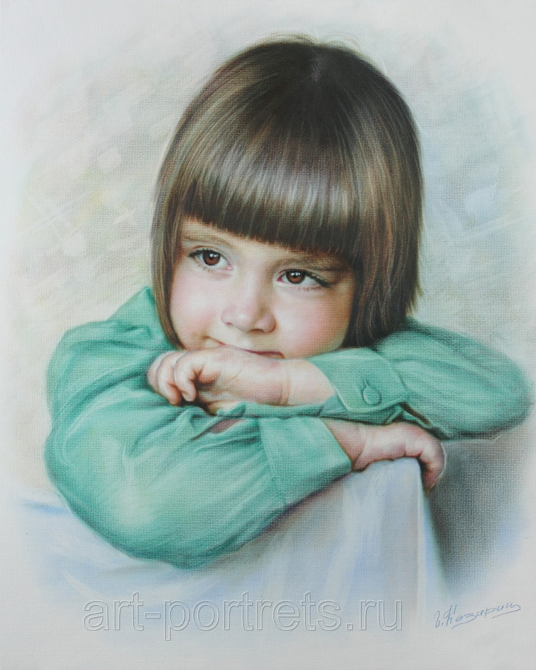 Portrait of little baby by Dry Brush