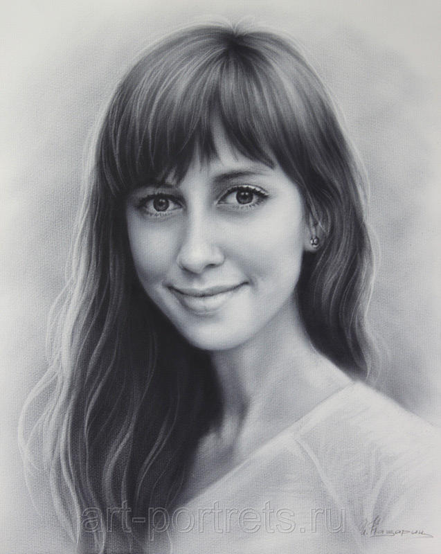 Drawing of beautiful girl by Dry Brush by Drawing-Portraits on DeviantArt