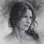 Evangeline Lilly Drawing by Dry Brush