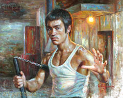 Bruce Lee Portrait Painting