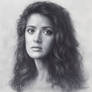 Young Salma hayek drawing